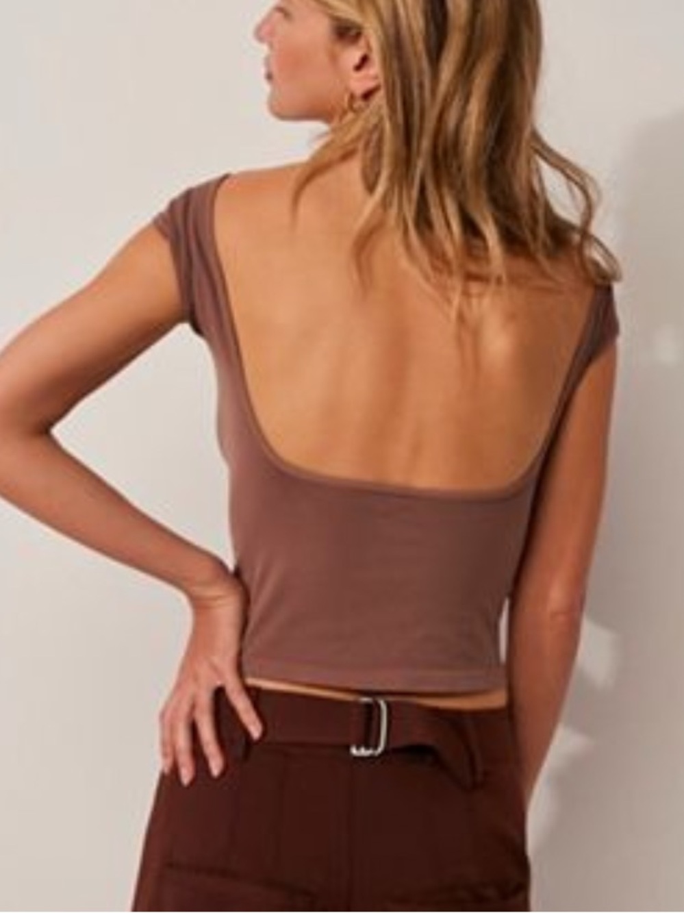 Free People Low-Back Seamless Tee